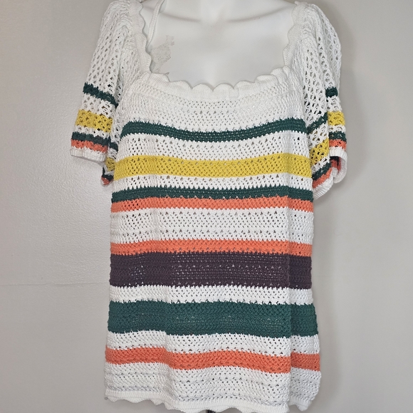 Torrid Multicolor Striped Knit Blouse - Picture 3 of 8